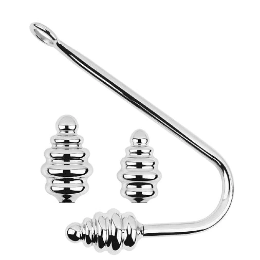 8826 Set Anal Screw-in Hook Ribbed GreatBenefit 0816